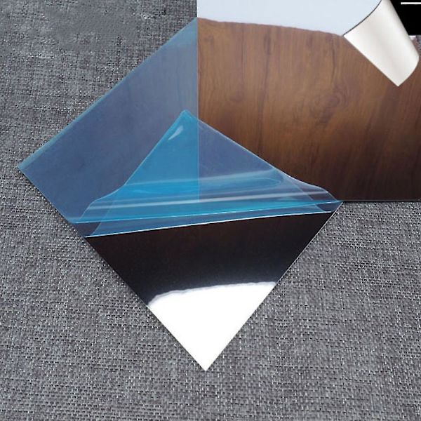Spejleffekt Diy Vægklistermærke Rulle Selvklæbende Badeværelse Film Dekal 50x50cm