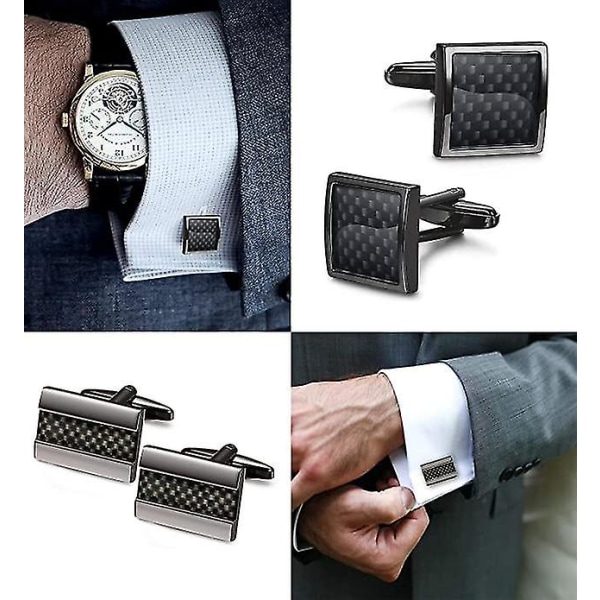 6pairs Wedding Business Classic Cufflinks For Men Unique Cufflink Set Mens