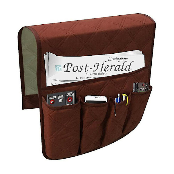 Sofa Armrest Hængende Opbevaringspose Fjernbetjening Snack Tidy Organiser Hjem
