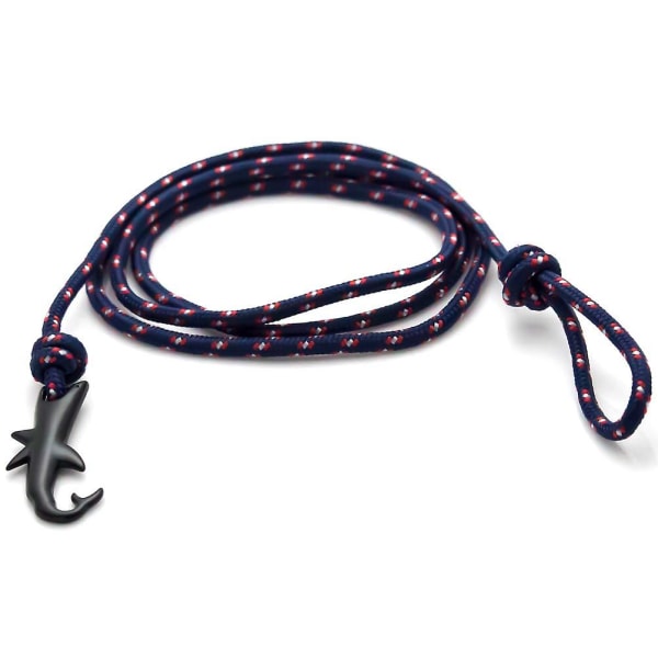 Fashion-belagt sort legering haj hale krog farverige reb armbånd bangle A