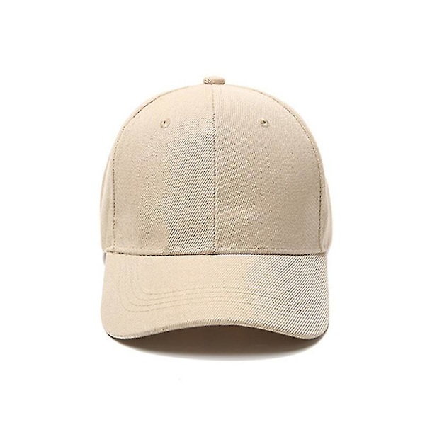 Baseball Caps Klassiske Ensfarvede Justerbare Unisex Hip Hop Sol Hverdags Hatte Khaki
