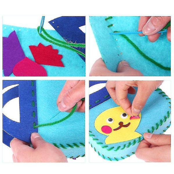 Diy håndtaske i filt til børn - kunst og håndværk Style 03