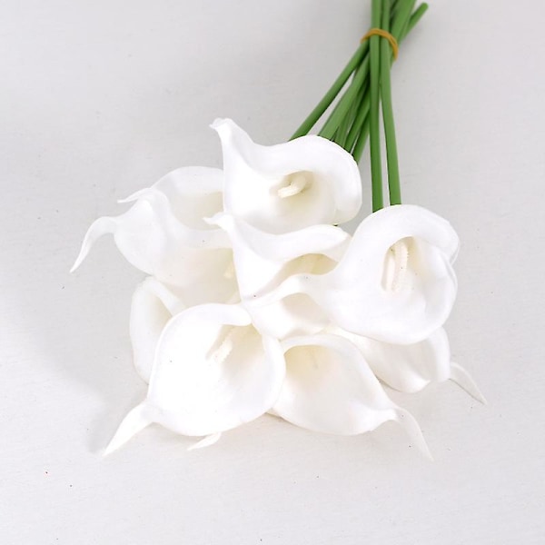 Kunstig Calla Lily 10stk Orange Blomster Kunstige Liljer Blomsterbuket Falske Calla Liljer Plante Dcor Til Blomsterarrangement Bryllup, Braidal, H 11 20pcs