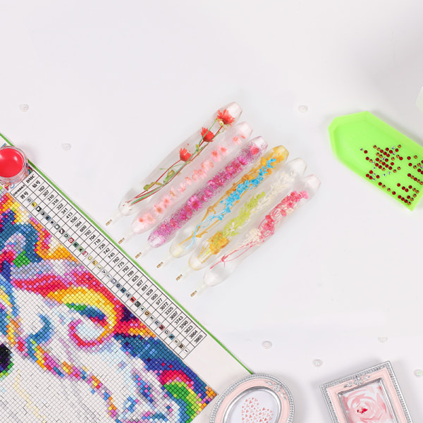 5D hartsi timanttikärkikynä kirjontaan ja ompeluun DIY-tarvikkeet, tyyli 1