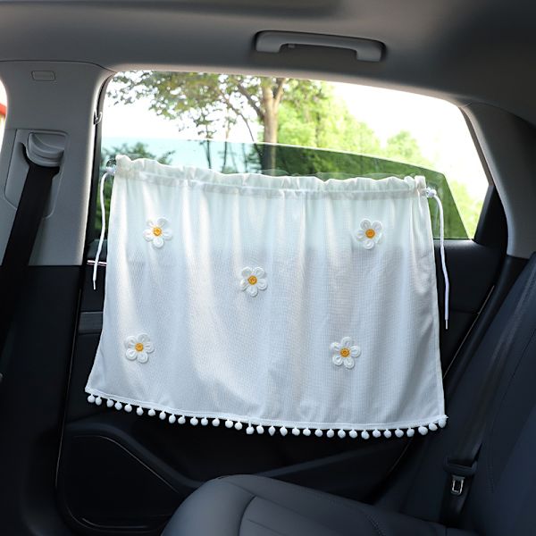 Todelt sæt tre bjørne sugegardiner Baby Car Solskærm 70 x 50 cm - Bilgardin med sugekop - UV-beskyttelse - Ideel til store sidevinduer