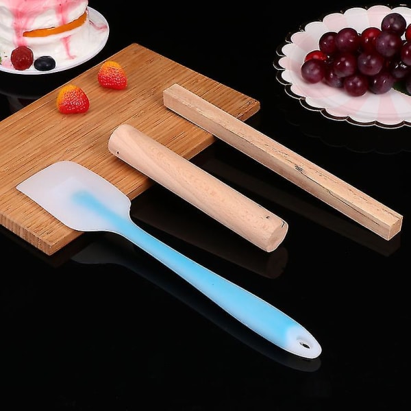 5 stk Nougatformer Silikon Bakeware Nougat Making Tools DIY-form for Hjem Butikk (tilfeldig farge Silikonskraper, Stor Silikonskraper)