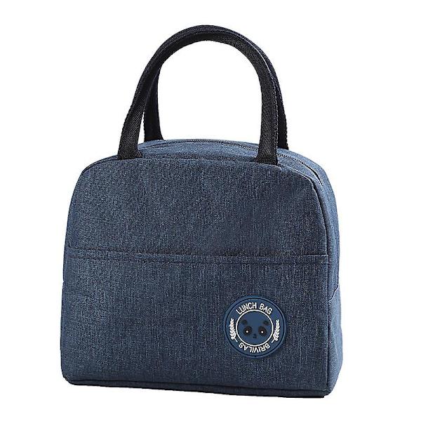 Frokostpose, Picnicpose, Frokostpose, Termopose, Lille Frokostpakke, Køletaske, Isolerende Pose Til Arbejde Skole Navy Blue