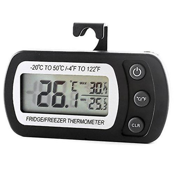Kjøleskapstermometer Kjøleskap Digitalt Vanntett Frysertermometer LCD-skjerm
