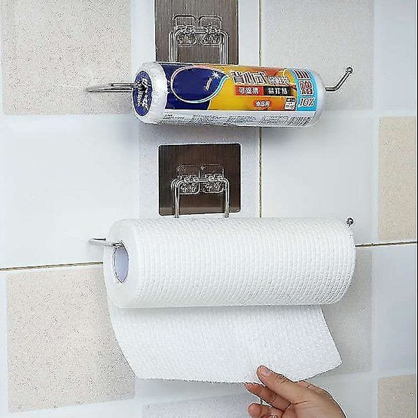 1/2 stk. Håndkleholder for toalettpapir, rullpapirholder, håndklestativ for baderom, kjøkkenstativ, papirholder, oppbevaringsstativ for hjemmet