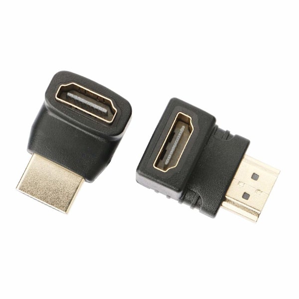 6-pakkaus suorakulmainen HDMI-liitin, 90 asteen ja 270 asteen HDMI-uros-naaras-sovittimet, suorakulmainen nopea HDMI-sovitin, 90 asteen ja 270 asteen Hdmi