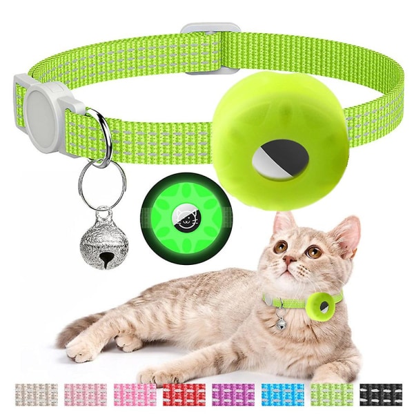 Kattehalsbånd kompatibel med luftmerke, reflekterende kattehalsbånd Breakaway luftmerke kattehalsbånd