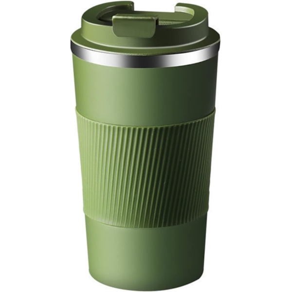 Green-Car Coffee Mug 510ml,Stainless Steel,Thermal Insulation with Leak Proof Lid,Vacuum Insulation,Stainless Steel for Hot and Cold Water,Coffee and