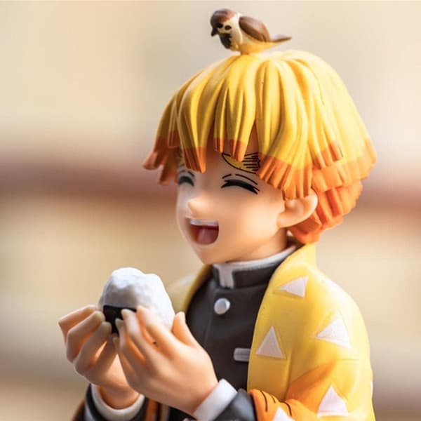 Demon Slayer Actionfigur, Zenitsu Anime Actionfigur, 13 cm