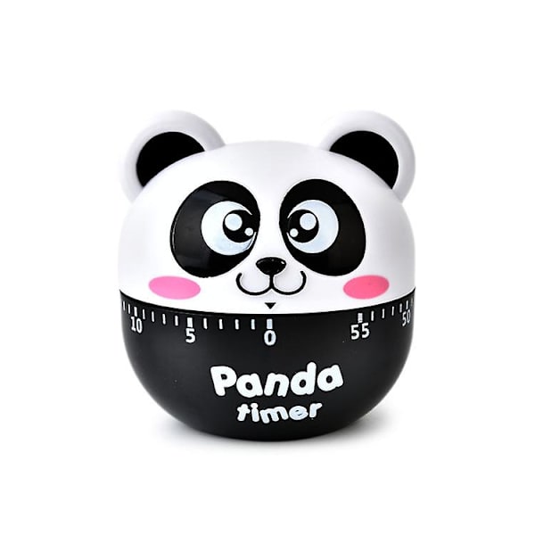 Mini størrelse tegneserie panda maskine timer 60 minutter mekanisk køkken madlavning timere ur højt alarm tællere manuel timer køkkenredskab Black
