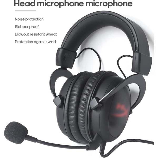 20 stk. Skum Mikrofon Headset Bonnet Mikrofon Vindskærm Mic til Klasseværelse, Konferenceværelse, Nyhedsindspilninger, Udendørsaktiviteter, Sort