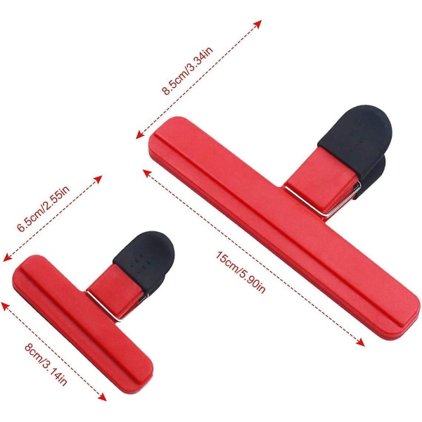 Store klips for matposer i plast, store matklips i plast, tunge matklips i plast, lufttette matklips i plast, klips i forskjellige farger for kaffe