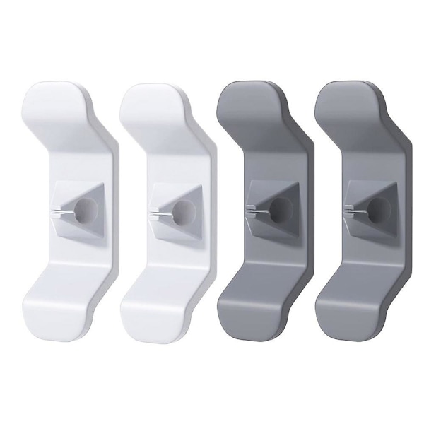 4 stk. vikleledningholder til køkkenapparater ledningsarrangør ledningsvikling 2pcs White and 2pc Grey