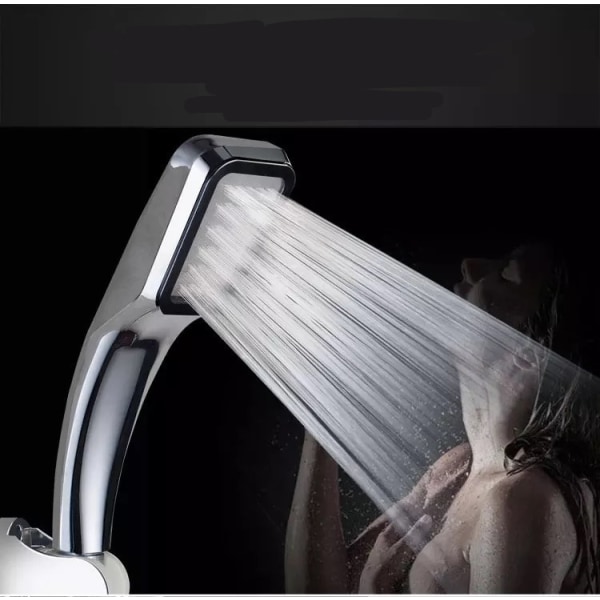 Fyrkantigt trycksatt duschmunstycke 300 hål Enkelt huvud Vattenbesparande Regnspraymunstycke Badrumstillbehör