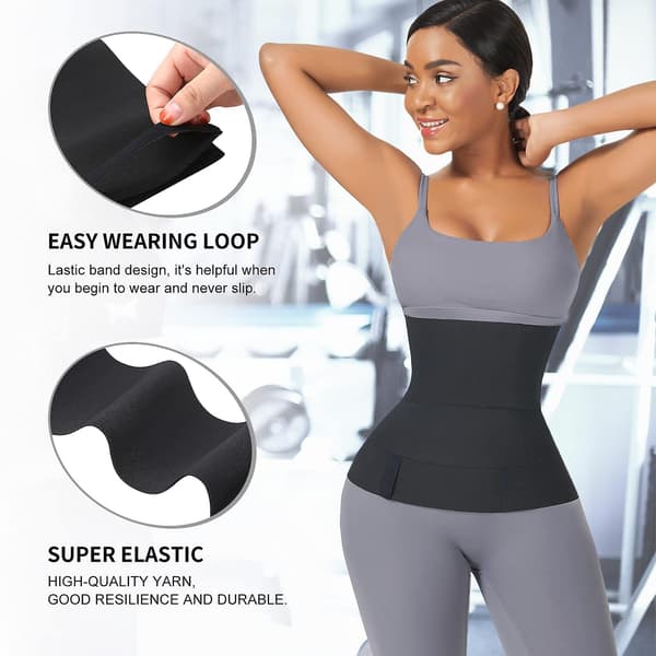 Midjetrener for kvinner Sauna Belt Tummy Wrap Plus Size 4m