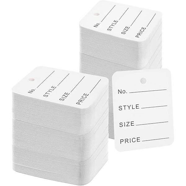 1000 stk Prislapper Smykker Klær Display Tags