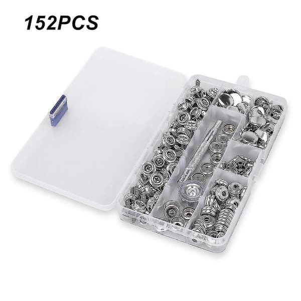 62 stk. / 152 stk. Marine Grade Canvas Båd Cover Snap Button Fastener Kit 152Pcs