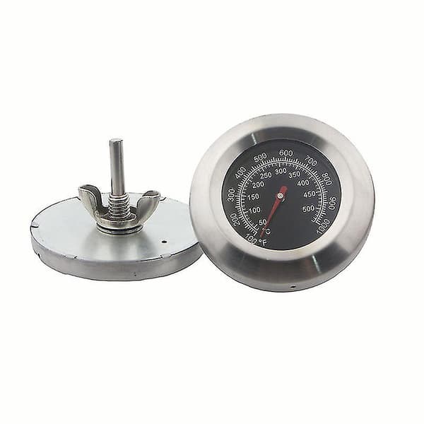 Grilltermometer i rustfrit stål til grill, grilltermometer til grill, temperaturmåler 50 til 500 °C, 100 til 1000