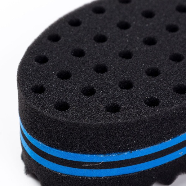 （1 st）Blå dubbelsidig två i ett Twist Magic Hair Sponge Afro Braid Style Dreadlock Coils Wave Hair Curl Sponge Brush