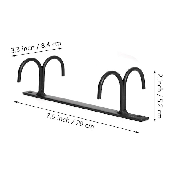 2 stk krus holdere under skap, kaffekopper kroker under hylle, metall krus tørkestativ, jern krus hengende arrangør, svart