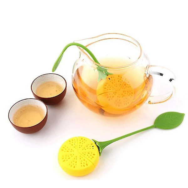 Te-infuser i citronform til løs te, te-si til tekande, til dig, der brygger te, te-infusere, fødevaregodkendt silikonesigtefilter