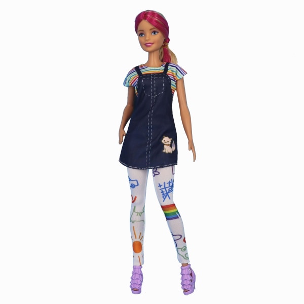 15 delar 29 cm Barbie dockkläder, personliga mode set, modeklänning