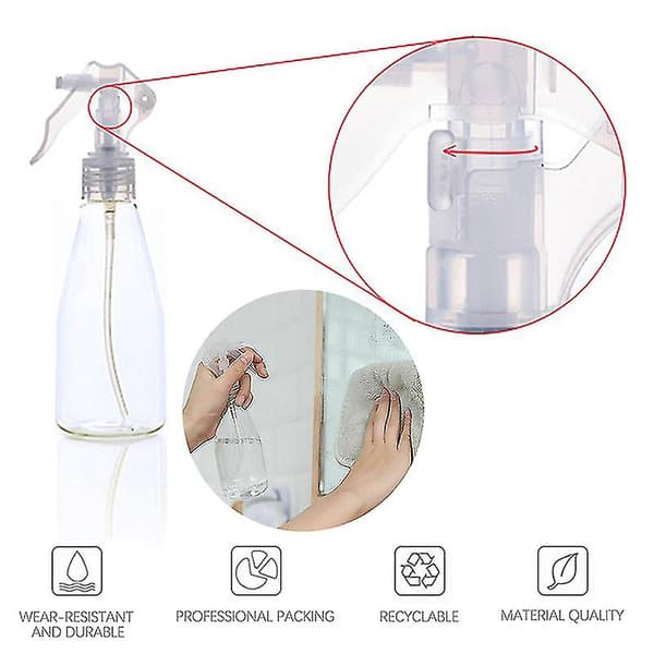 200 ml liten klar sprayflaske bærbar sprayflaske 3Pcs