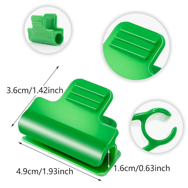 30 kpl kasvihuoneen kiinnikettä, kasvileikkeitä, kalvorivin peittoverkko tunneliholkin pidike kauden kasvien jatkotuelle (11 mm) 16mm