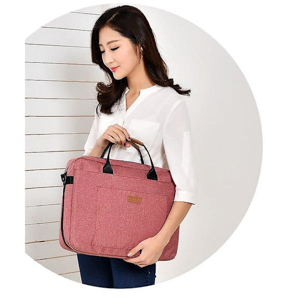 Herre Canvas Business Briefcase Stor Tote Dameveske Red