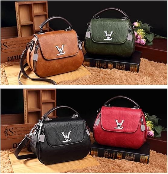 Tasker Læder Crossbody Tasker Skuldertasker Damehåndtasker Sadeltasker Brun