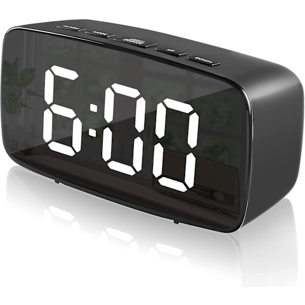 Digital väckarklocka, sängbordsväckarklocka med LED-datum, månad
