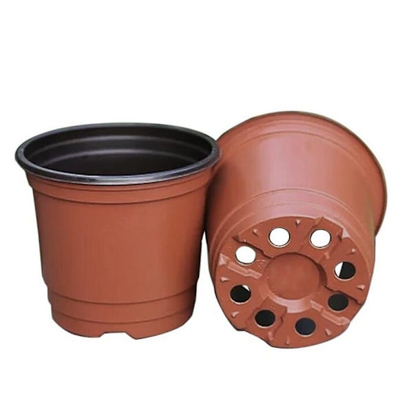 100 stk. 4\" Plastik Plantebørnehave Potte/potter Frøplanter Blomsterplantebeholder Frøstartpotter