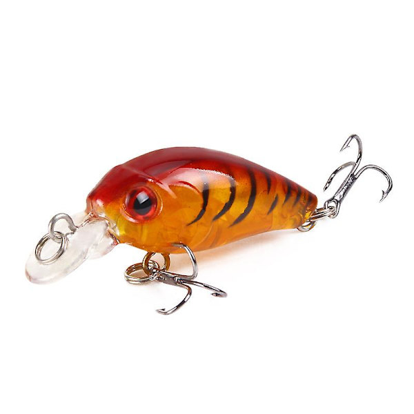 Fiskedrag, 2 st plast hård bete fiskekrokar 3d konstgjorda fiskbeten, Wobbler konstgjorda betebeten 4,5 cm 1