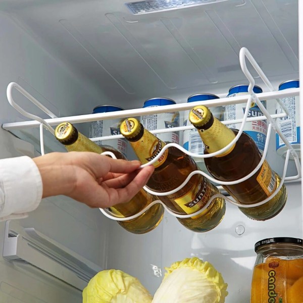 Kjøleskap kjøkken lagringsstativ kan ølflaskestativ jern lagringsstativ lagringsstativ kjøleskap lagringsstativ