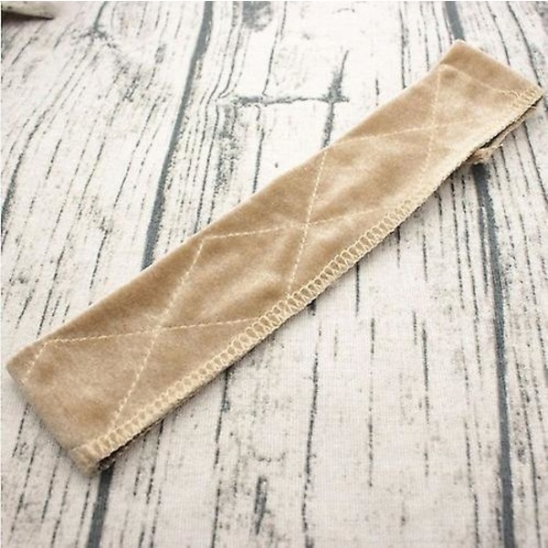 Justerbart sammetsband för peruk Dark Beige