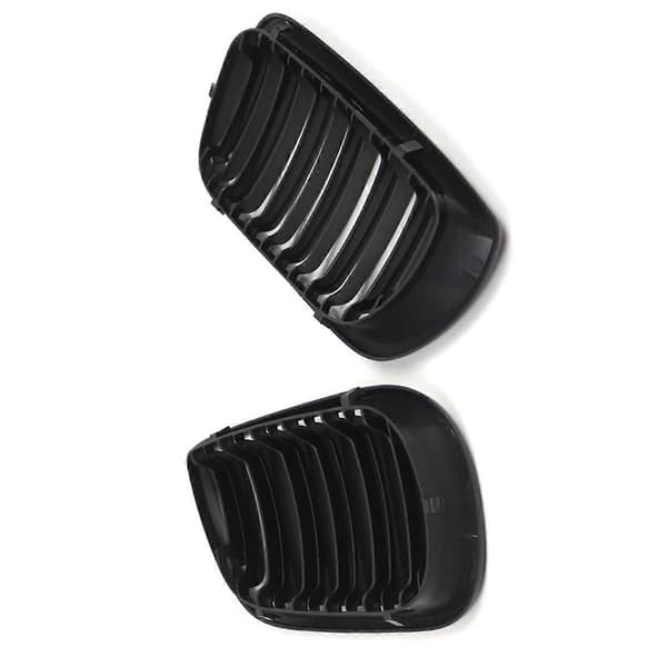 Gloss Sort Dobbelt Linje Front Kidney Grill til 3 Serie E46 4-Dørs 2002-2005 51132158542 51132158543