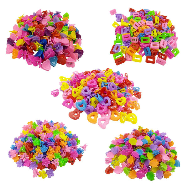 100 stk Mini hårklips for barn, assorterte farger vakre mini sommerfugl hårklips hårtilbehør for jenter style 1