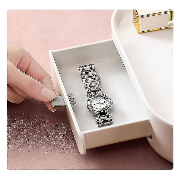 Hjortformade örhängen Halsband Ring Hänge Armband Smyckeskrin Display Stativ Fack Förvaringslåda Trä Förvaring Smycken Grey