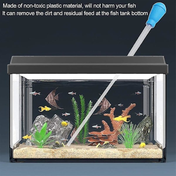 Akvarie Rengörare Lätt Akvarium Vattenväxlare Akvarium Dropper Pipett Matare Vattenrenare