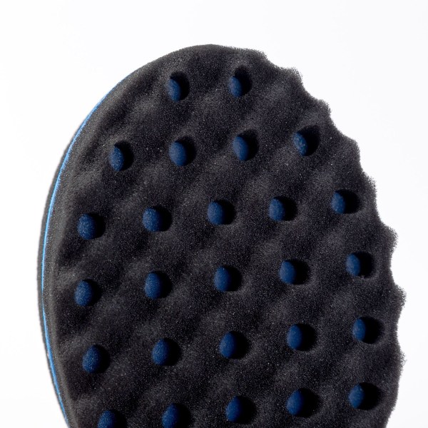 （1 st）Blå dubbelsidig två i ett Twist Magic Hair Sponge Afro Braid Style Dreadlock Coils Wave Hair Curl Sponge Brush