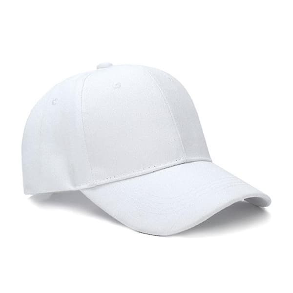 Baseball Caps Klassisk Solid Justerbar Unisex Hip Hop Sol Casual Hatter White