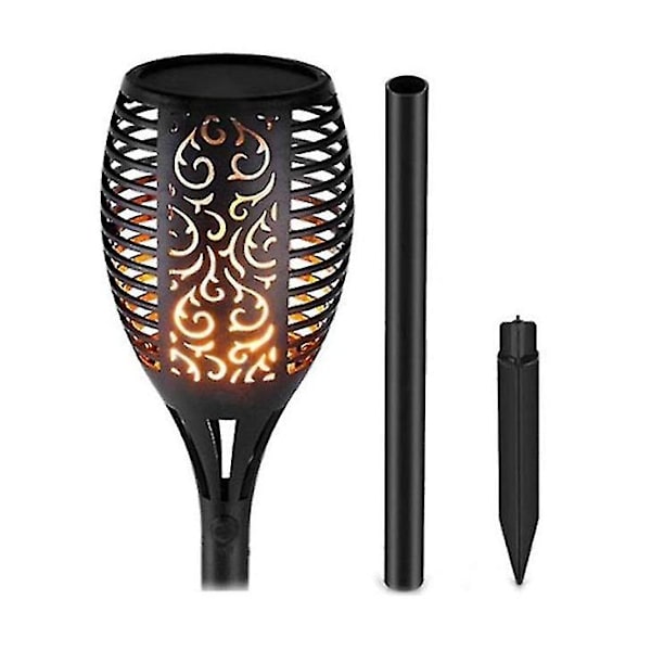Solcelled flammelys Havebelysning 12 LED Vandtæt 8pcs