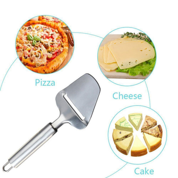 Rustfritt stål ostekutter ostekutter dobbeltfunksjonell pizzakutter multifunksjonelt lite verktøy