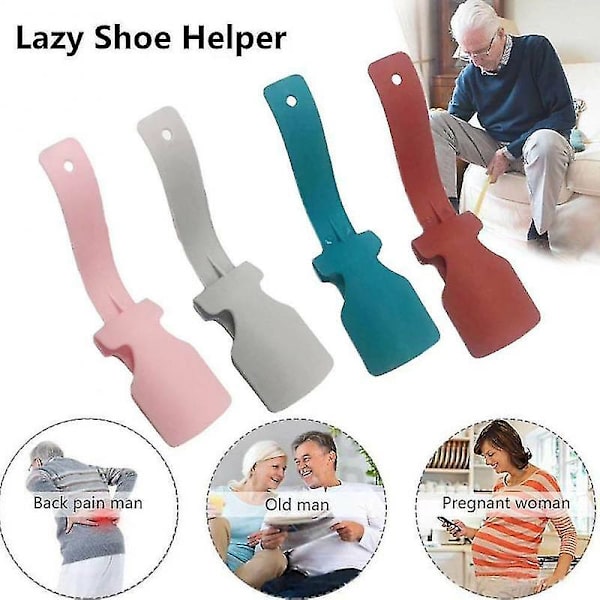 2 stk. Lazy Unisex Slid-on Sko Horn Hjælper Skolet Sko Nemt På Og Af Sko Robust Slip Hjælpemiddel Husholdning Daglige Nødvendigheder Værktøjer