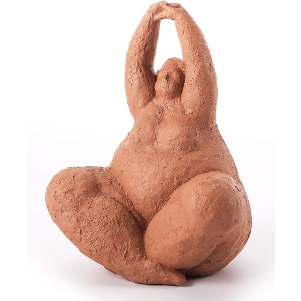 Konst Kvinna Skulptur Staty Yoga Inredning Present Hartsfigur Konst 26 cm，sträcker sig