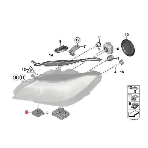 Bil Adaptivt frontlys AFS Kontrollmodul 63 11 7182396 for E90 E92 E93 E70 X5 E71 X6 E72 X6 E89 Z4 63117189311
